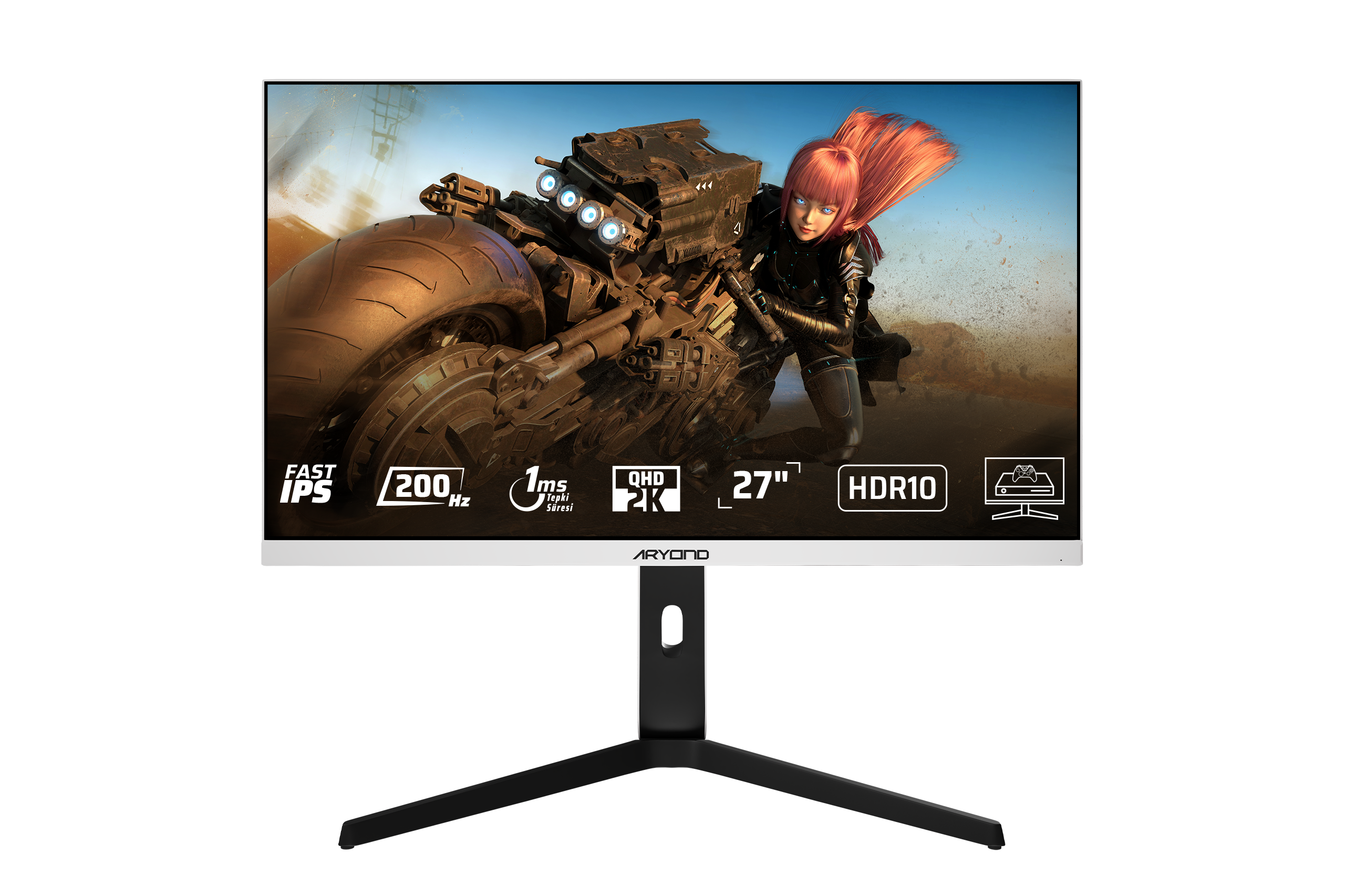 Aryond A27F V1 QHD 200 Hz Oyuncu Monitörü - Beyaz