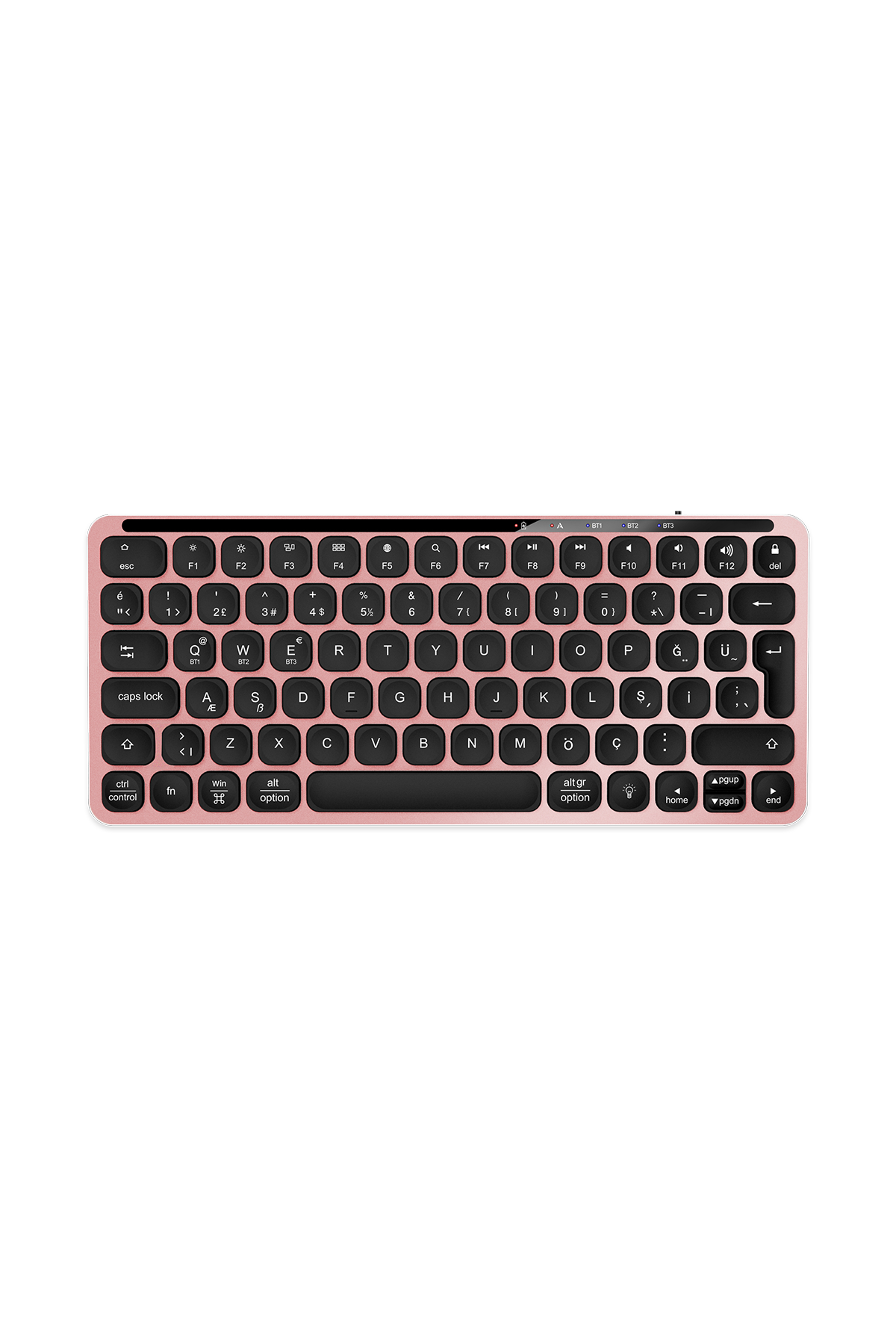 Pusat Business Pro Mini Bluetooth Kablosuz Klavye Rose Gold